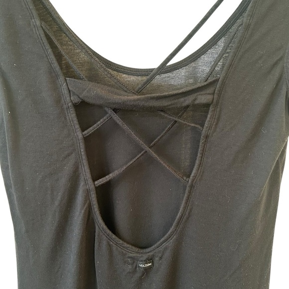 Super SEXY True to This Black Volcom Mini Dress Beach coverup Medium - Picture 2 of 6